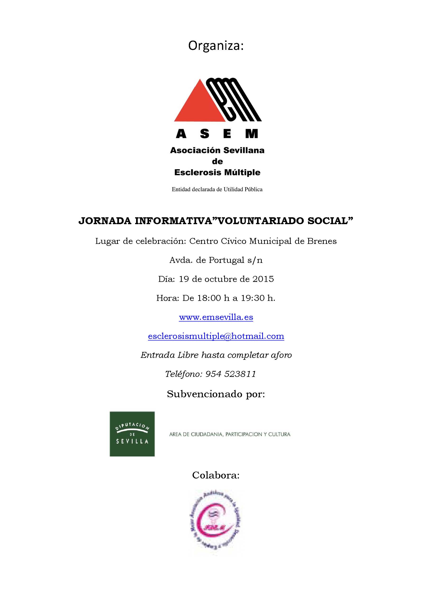 Jornada informativa voluntariado social (Brenes)
