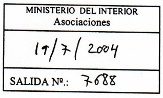 Registro de salida nº 7688 de 19/7/2007 del Ministerio del Interior
