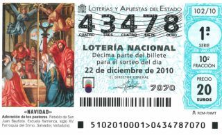 Lotería de navidad 43478 Lotería de navidad 43478