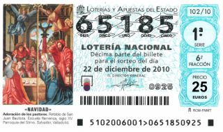 Lotería de navidad 65185 Lotería de navidad 65185
