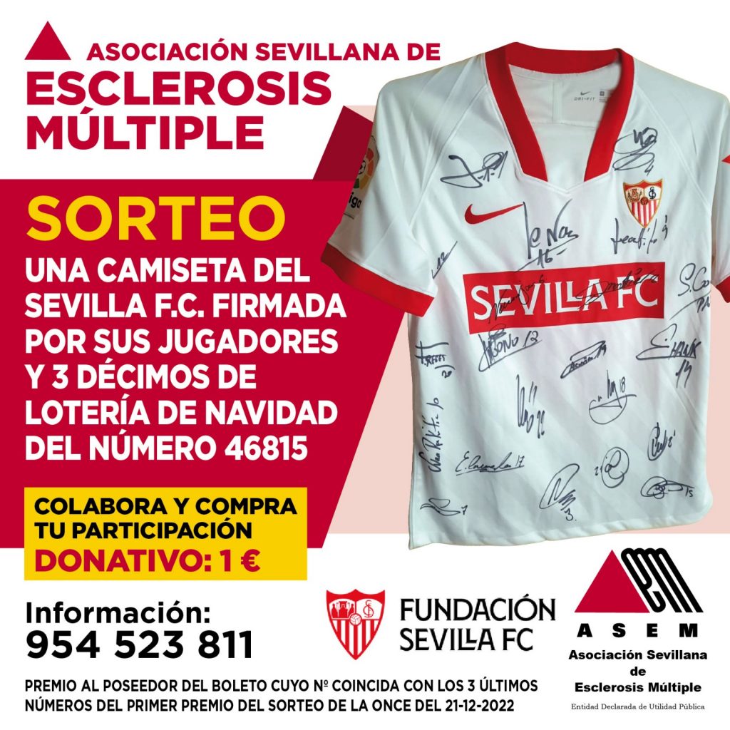 Quieres una CAMISETA DEL SEVILLA FC firmada por sus jugadores