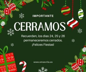 📢 Cerramos en NAVIDAD